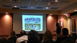 Stephen Brown teaching about palm aphids that look like scale insects.